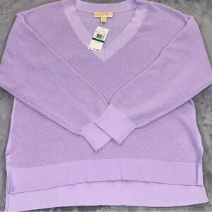 Michael Kors Lilac V-Neck Sweater